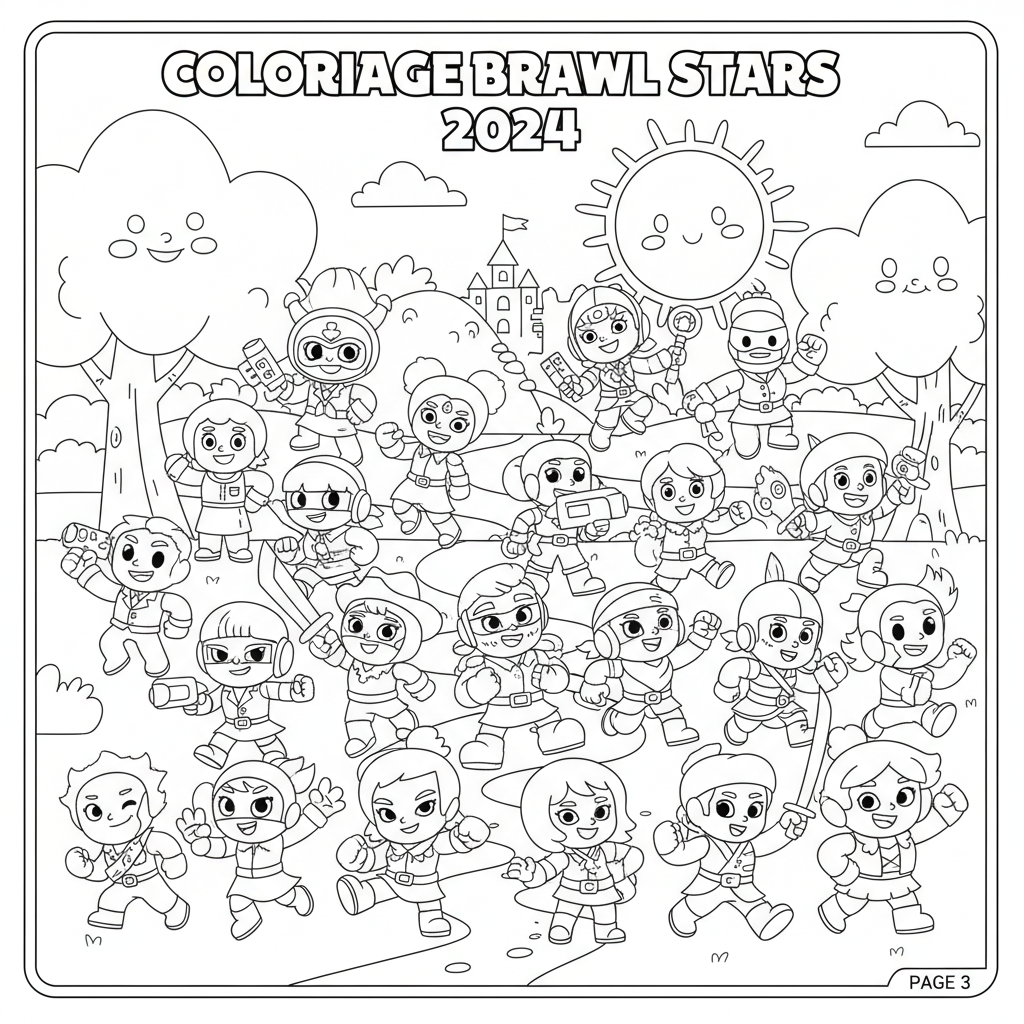Coloriage coloriage brawl stars tous les brawlers 2024 3