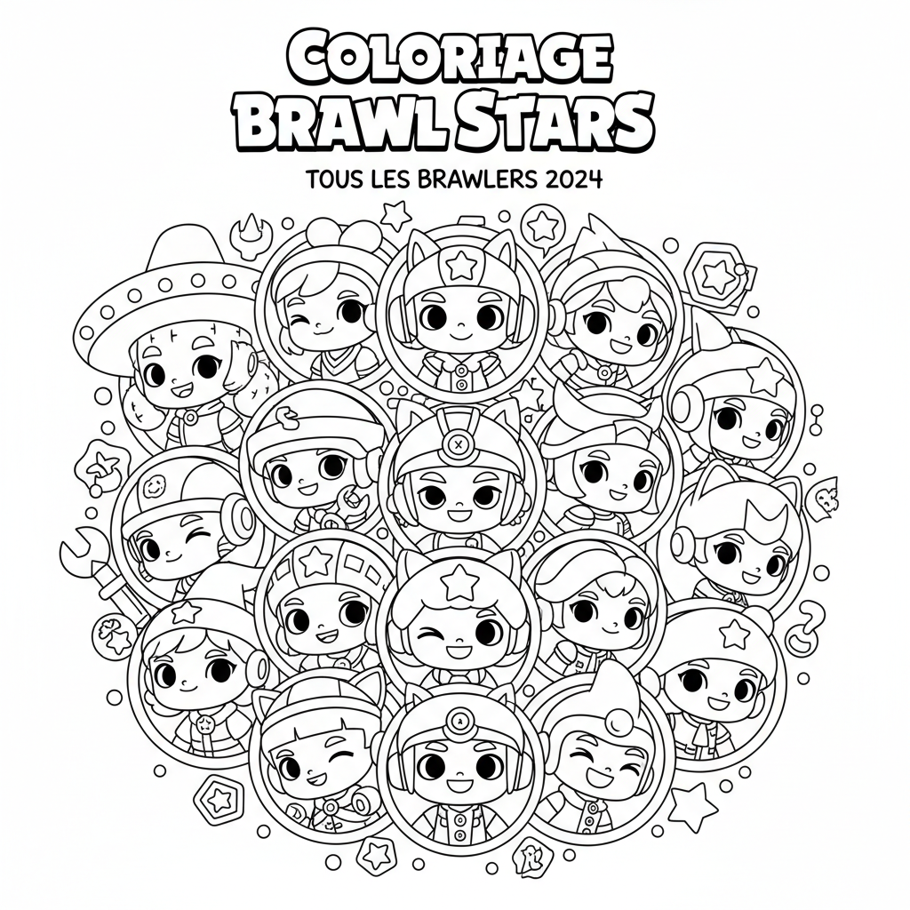 Coloriage coloriage brawl stars tous les brawlers 2024 4