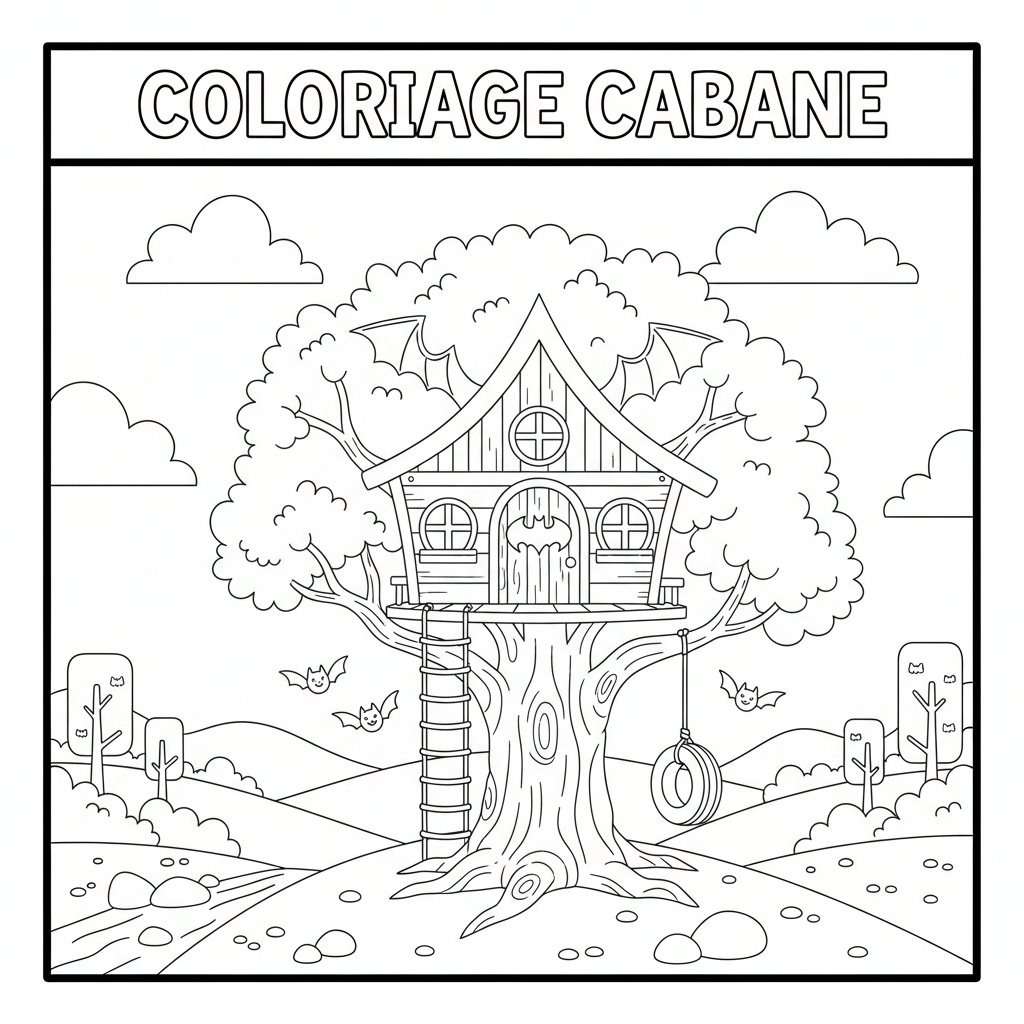 Coloriage coloriage cabane 3