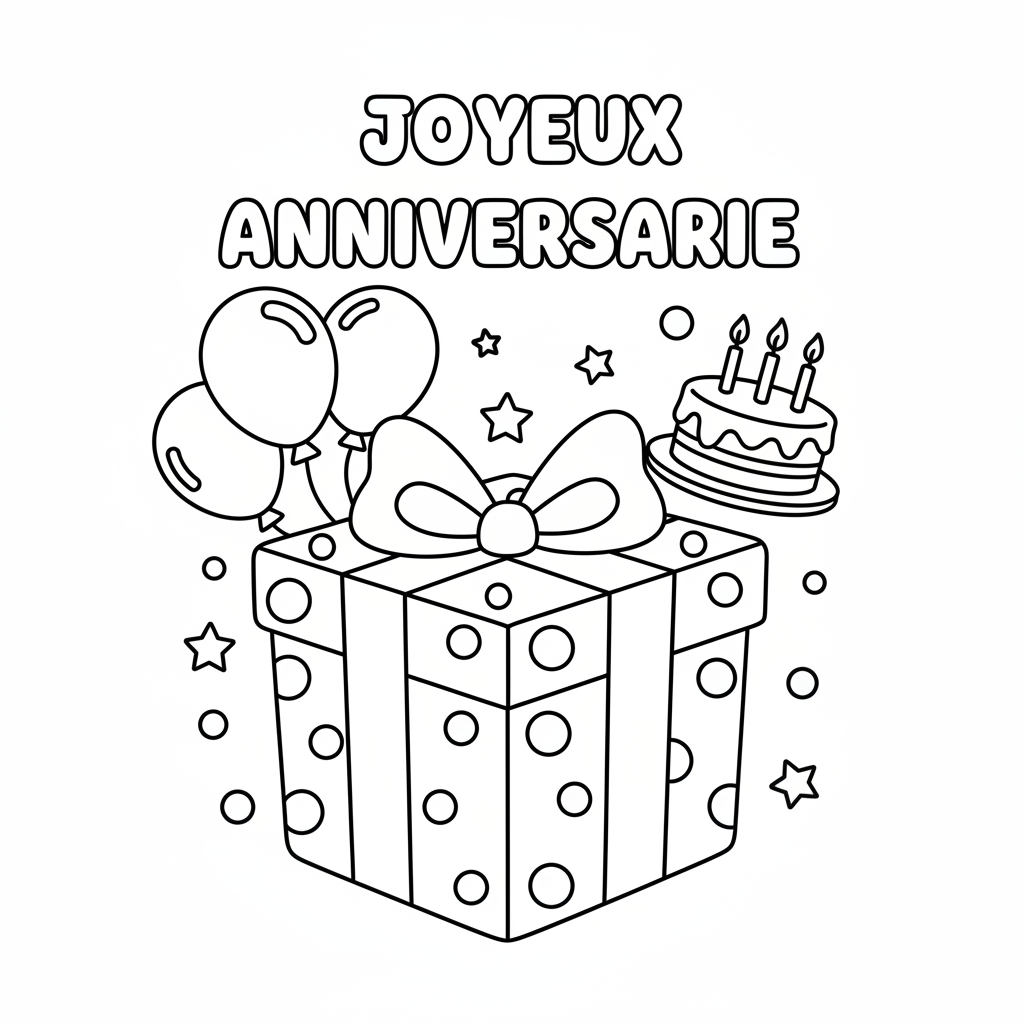Coloriage coloriage cadeau 1
