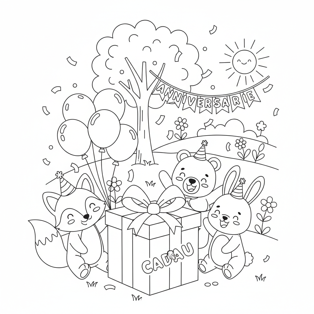 Coloriage coloriage cadeau 3