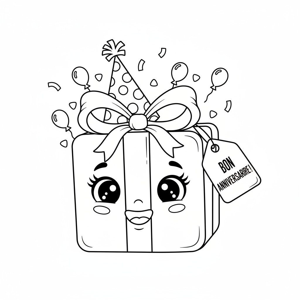 Coloriage coloriage cadeau 4