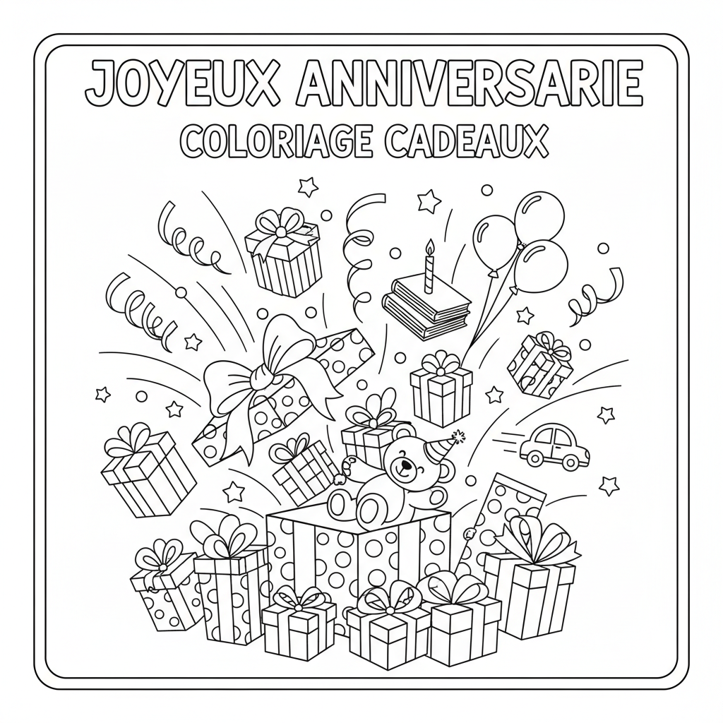 Coloriage coloriage cadeaux 5