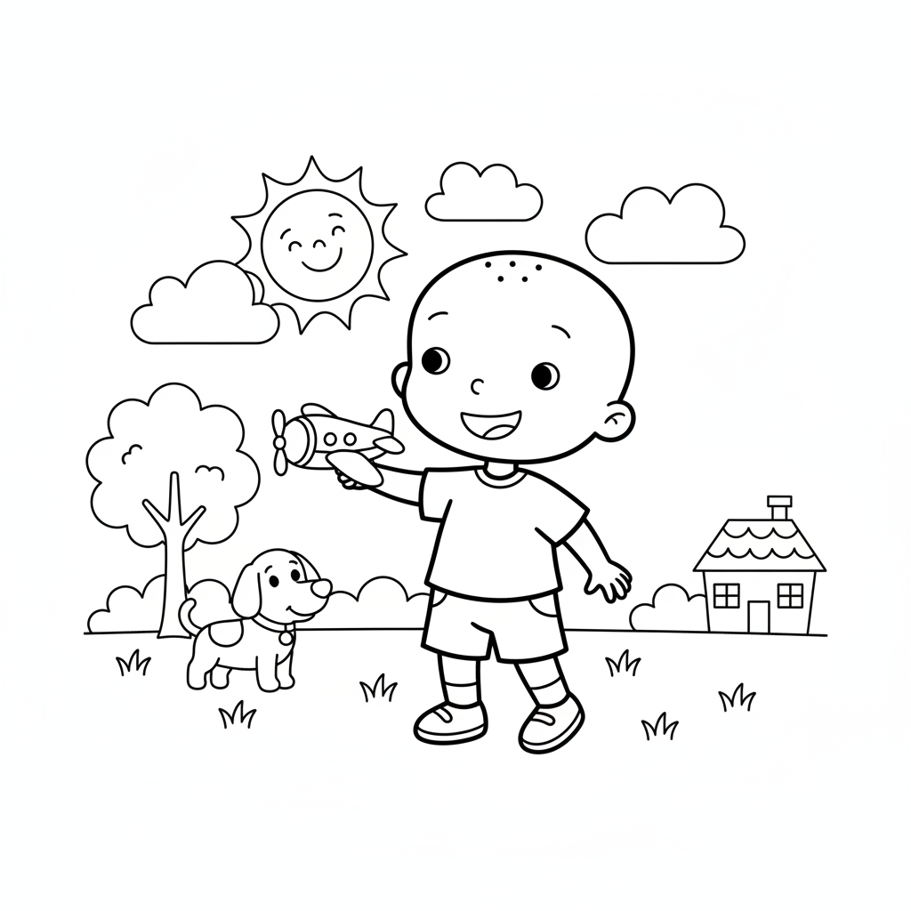 Coloriage Coloriage Caillou Gratuit à Imprimer