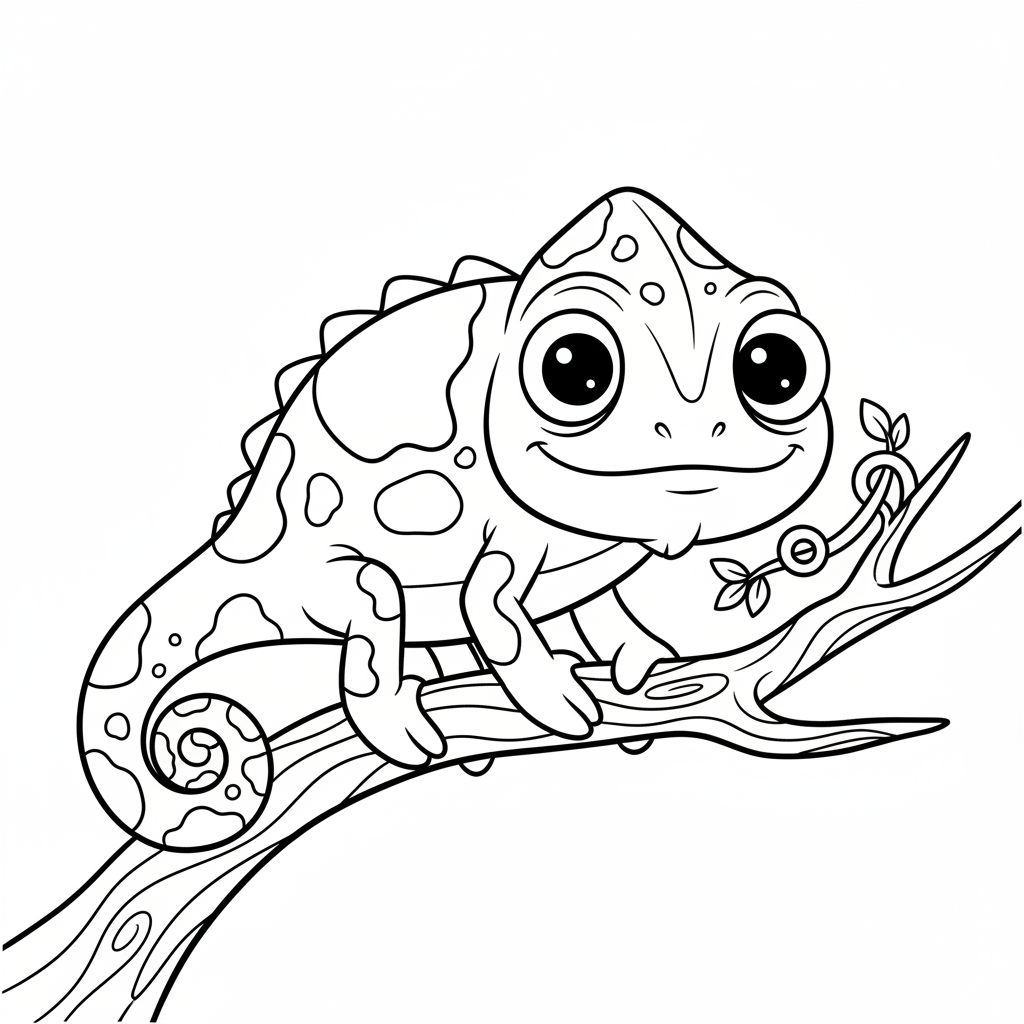 Coloriage coloriage cameleon 4