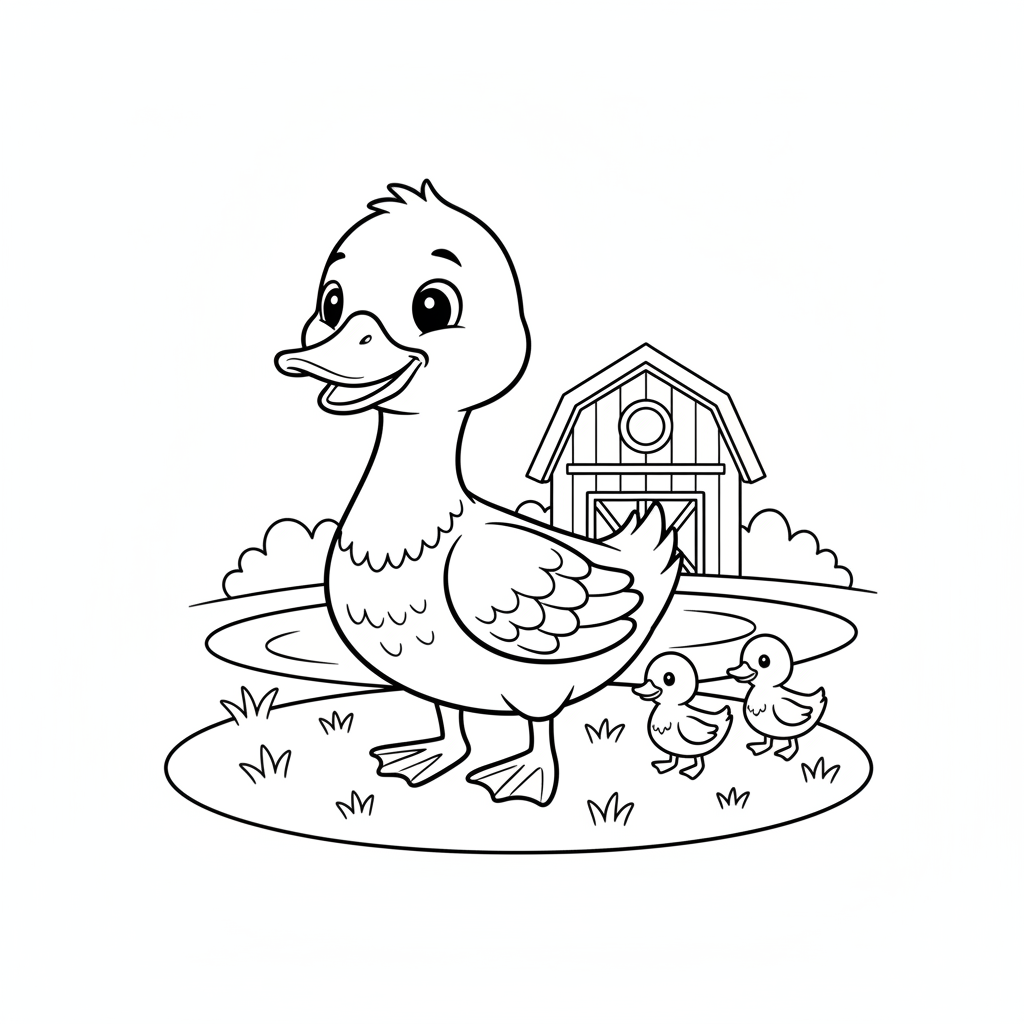 Coloriage coloriage canard 2