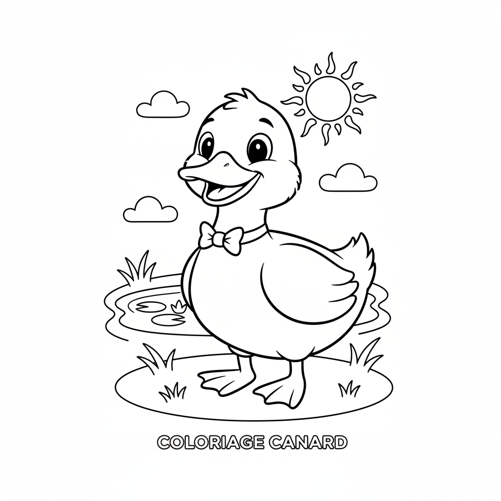 Coloriage coloriage canard à imprimer 1