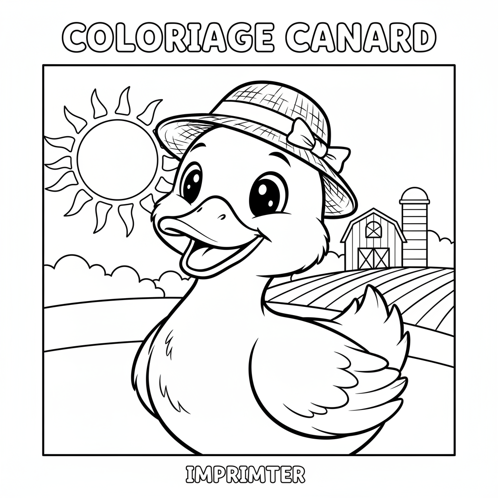 Coloriage coloriage canard à imprimer 4