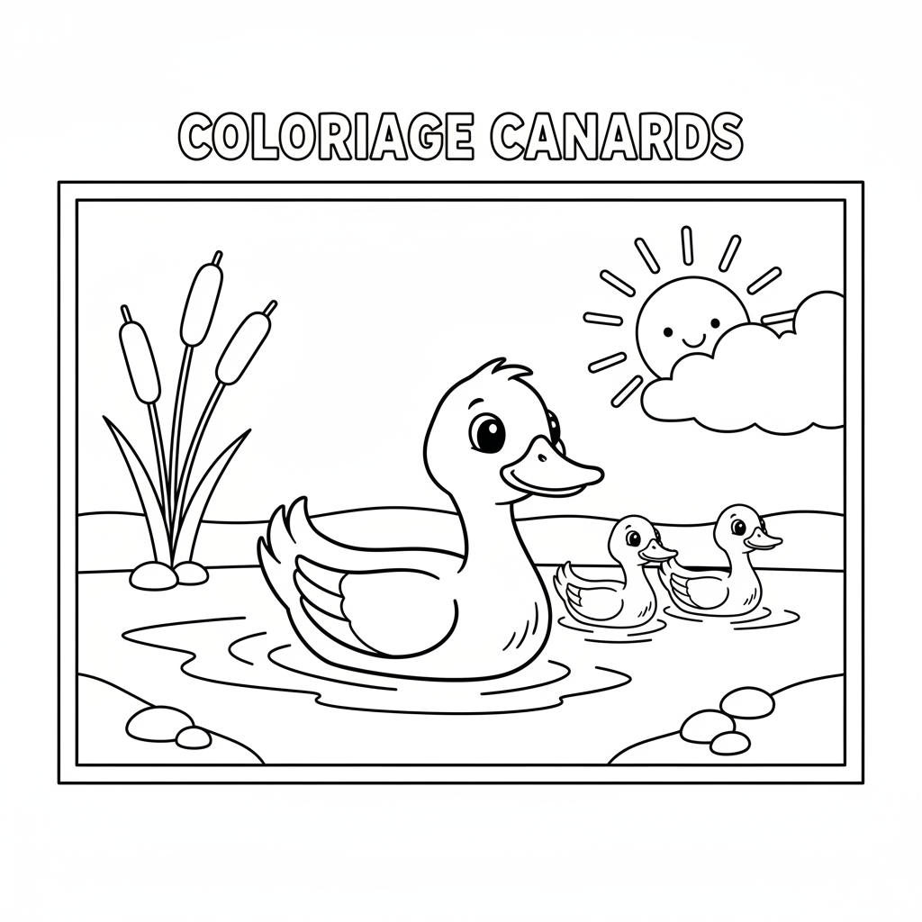 Coloriage coloriage canards 3