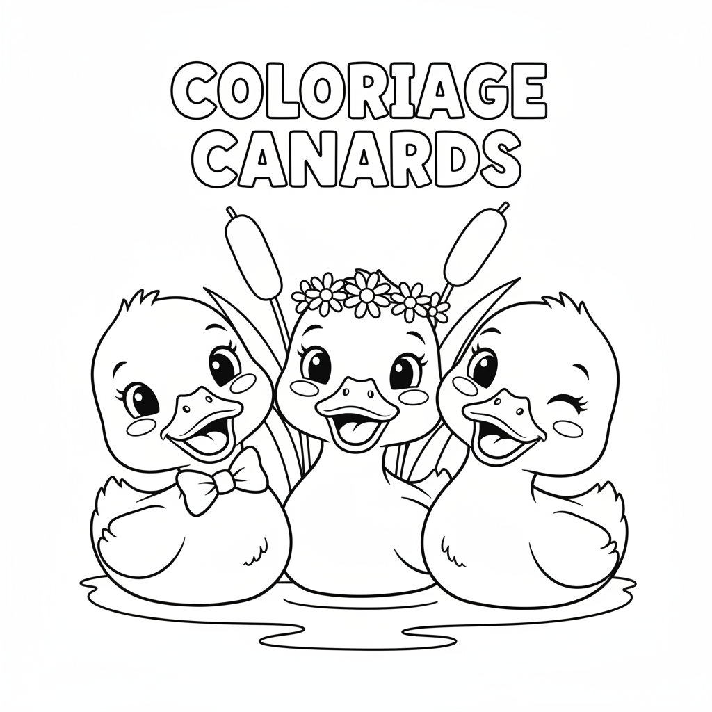 Coloriage coloriage canards 4