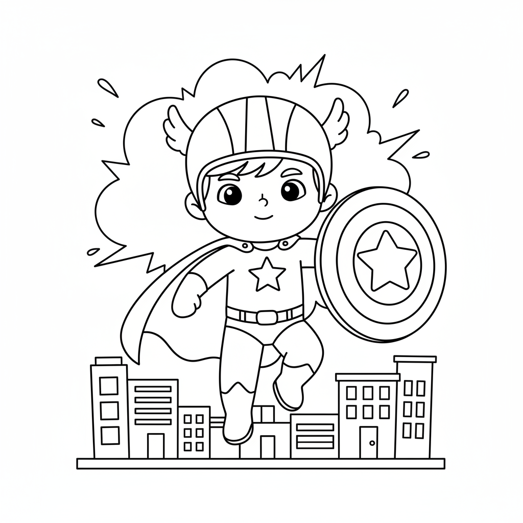 Coloriage coloriage capitaine america