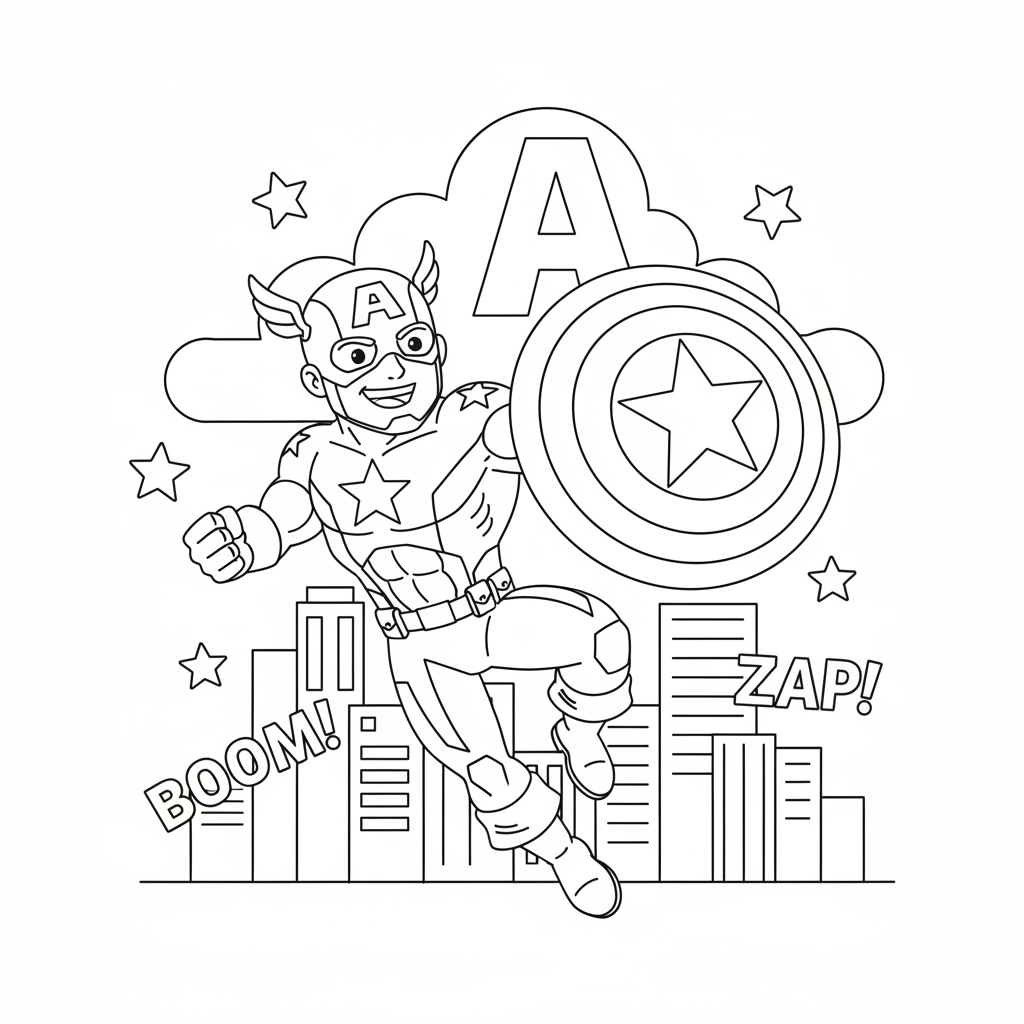 Coloriage coloriage captain america 2