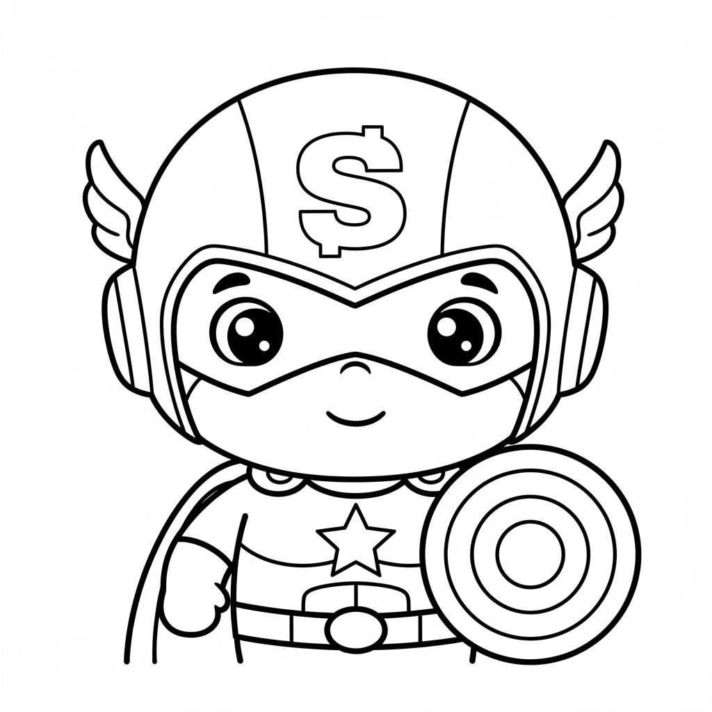 Coloriage coloriage captain america 4