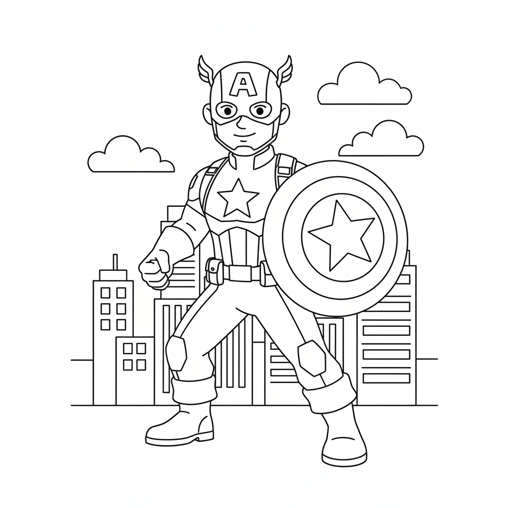 Coloriage coloriage captain america à imprimer 2