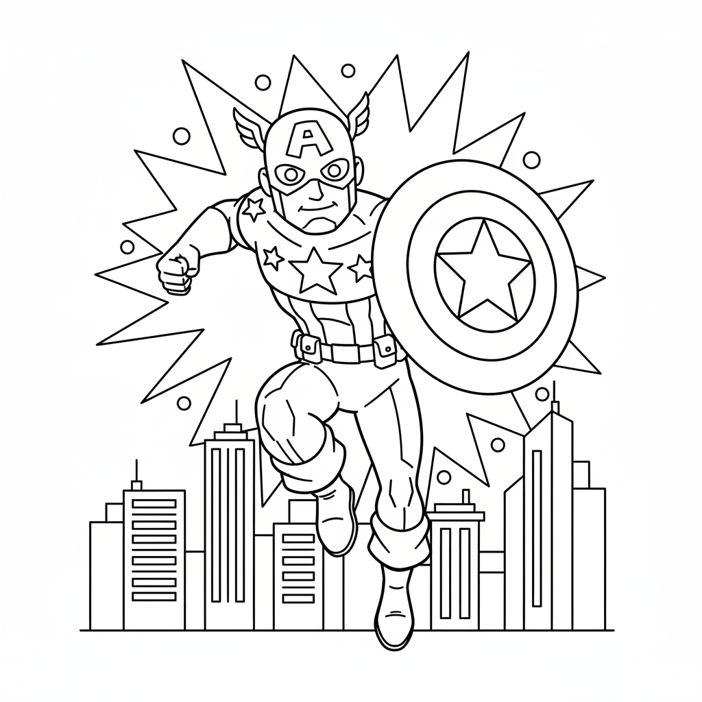 Coloriage coloriage captain america à imprimer 5