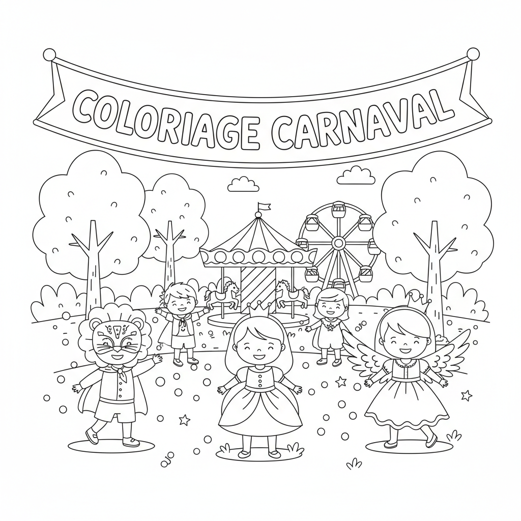 Coloriage coloriage carnaval 3