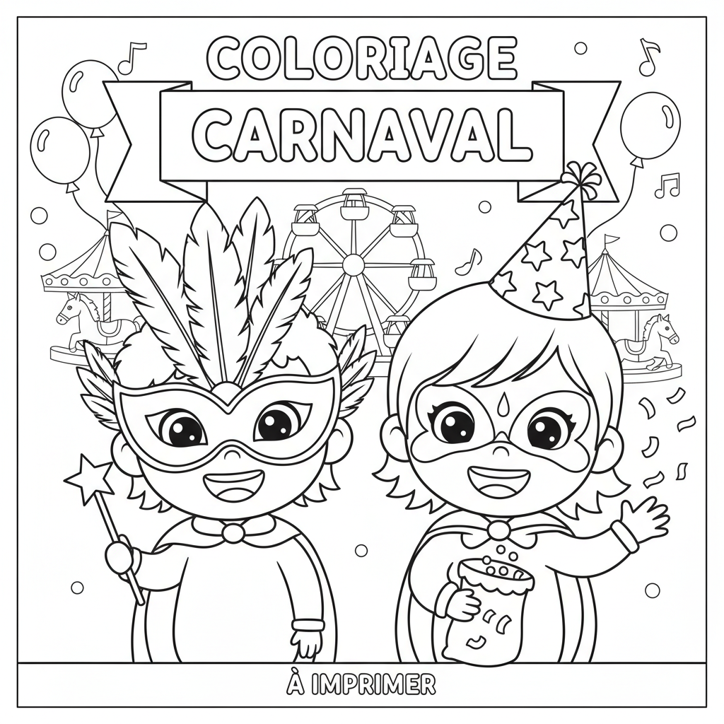 Coloriage coloriage carnaval à imprimer 4