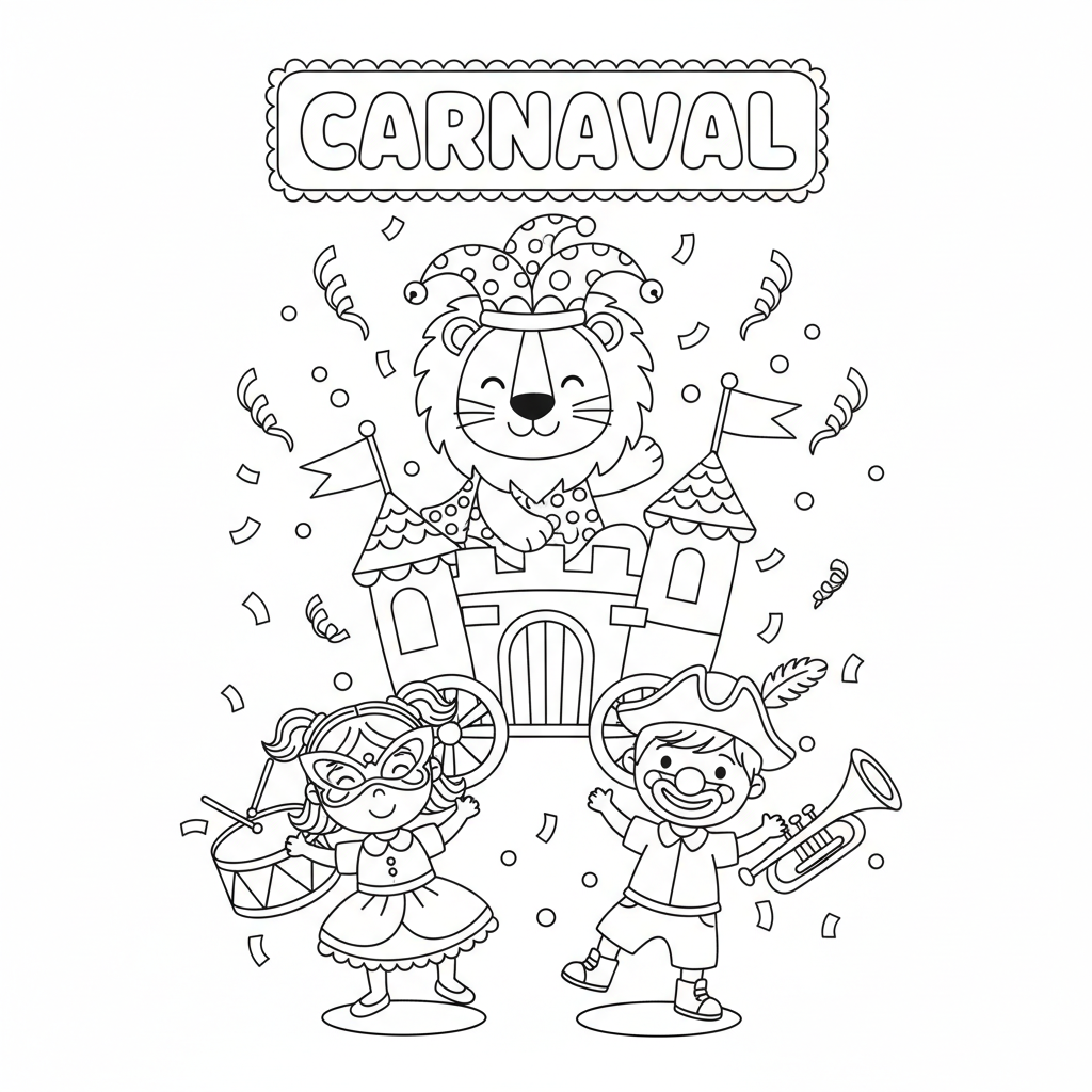 Coloriage coloriage carnaval imprimer