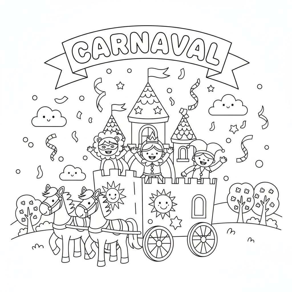 Coloriage coloriage carnaval imprimer 3
