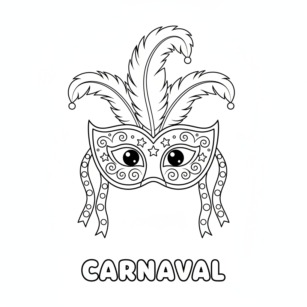 Coloriage coloriage carnaval masque