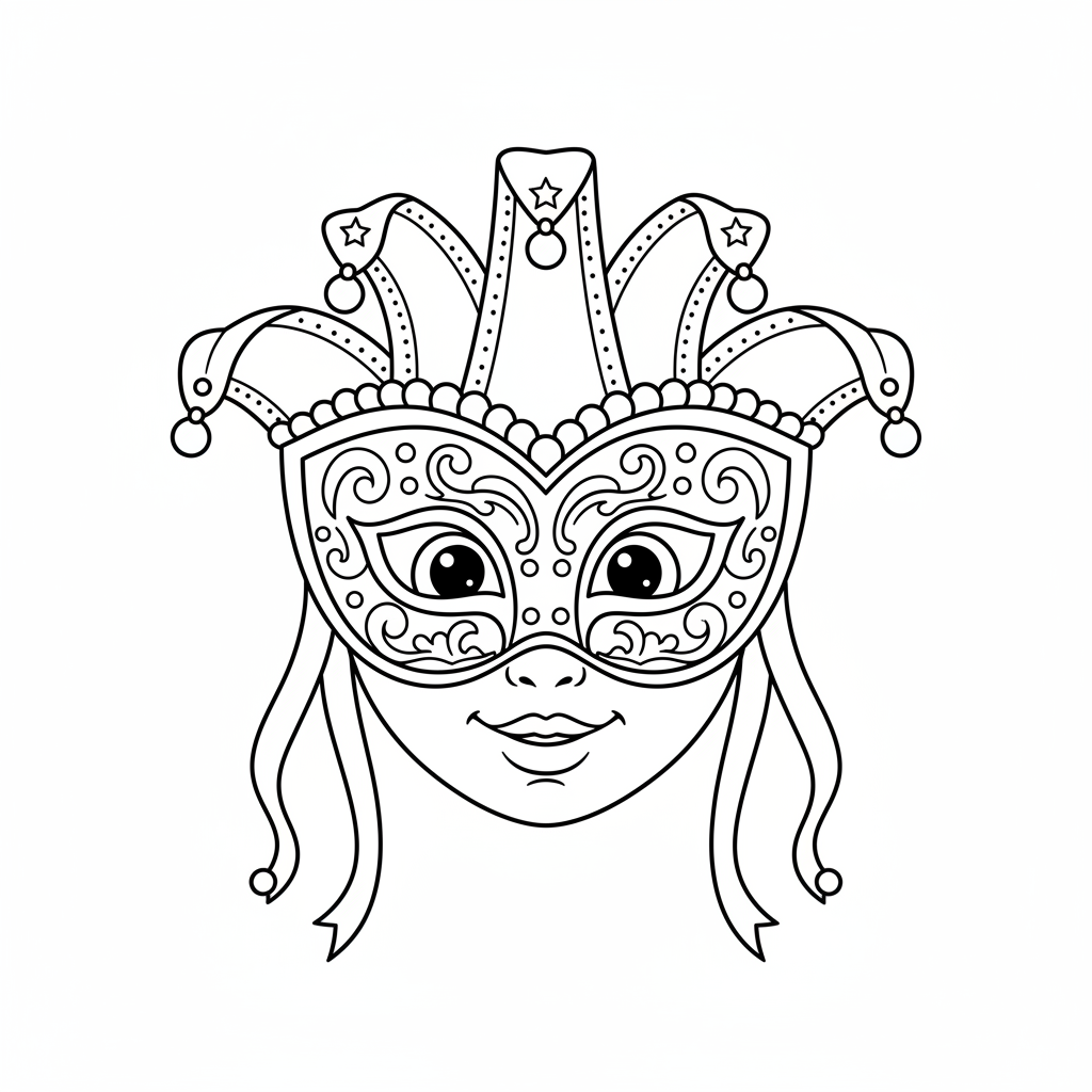 Coloriage coloriage carnaval masque 4