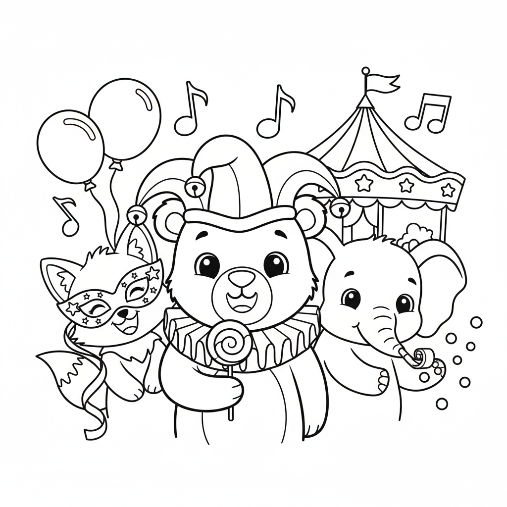 Coloriage coloriage carnaval maternelle 4