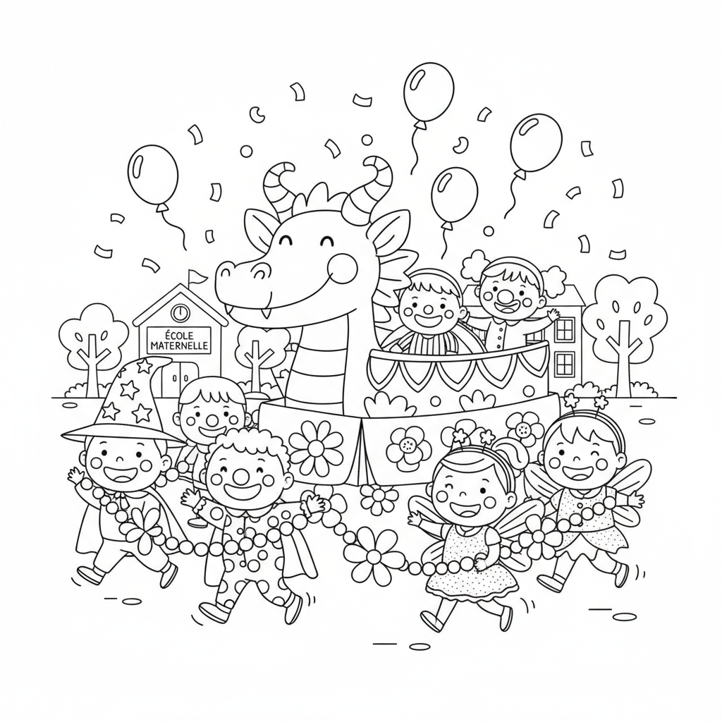 Coloriage coloriage carnaval maternelle 5