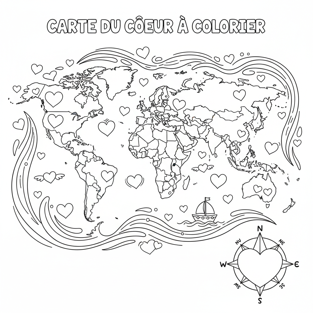 Coloriage coloriage carte 5