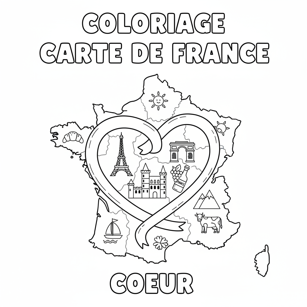 Coloriage coloriage carte de france 2
