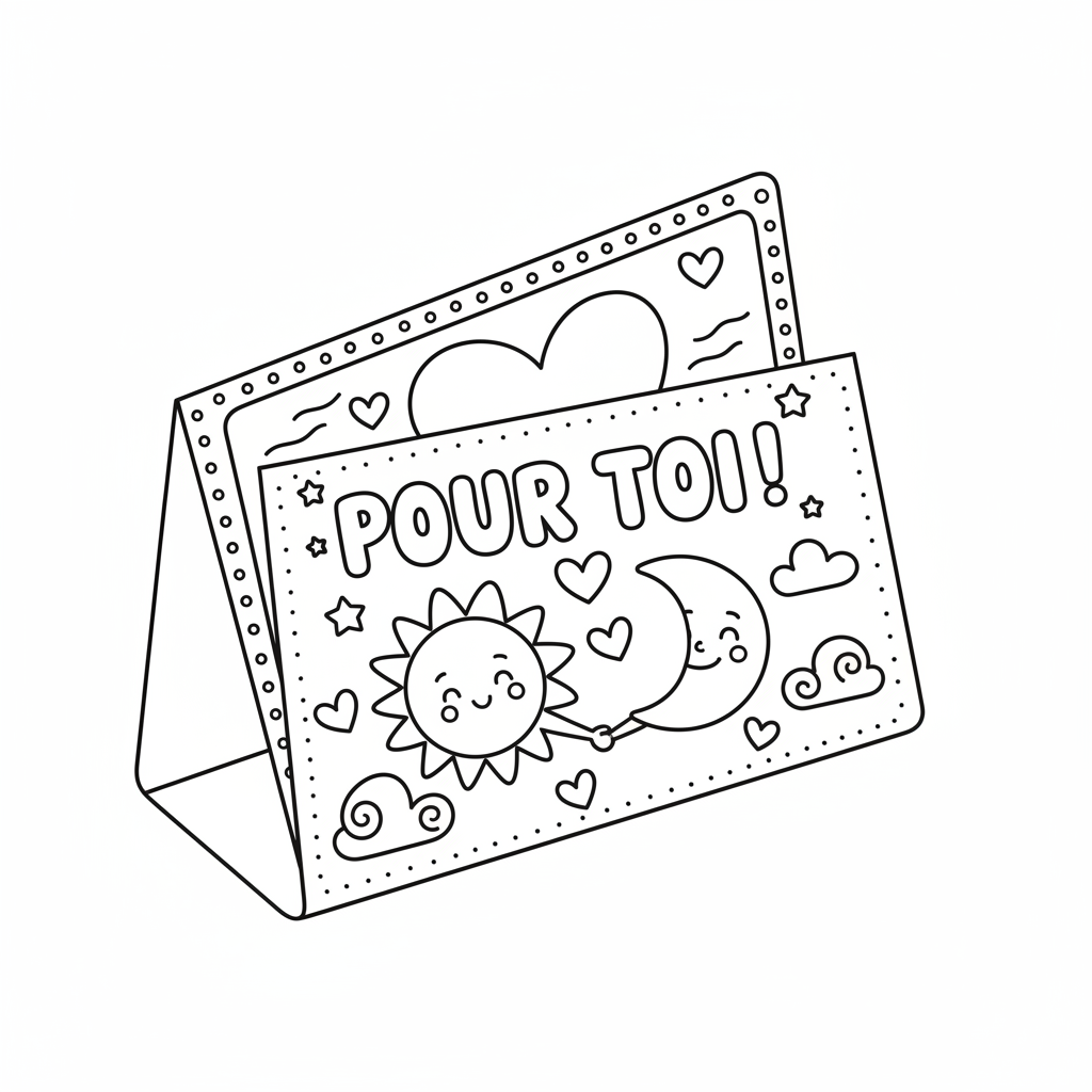 Coloriage coloriage carte de voeux 2