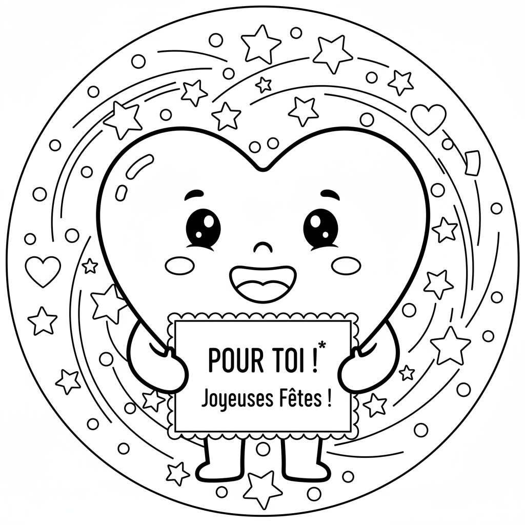 Coloriage coloriage carte de voeux 4