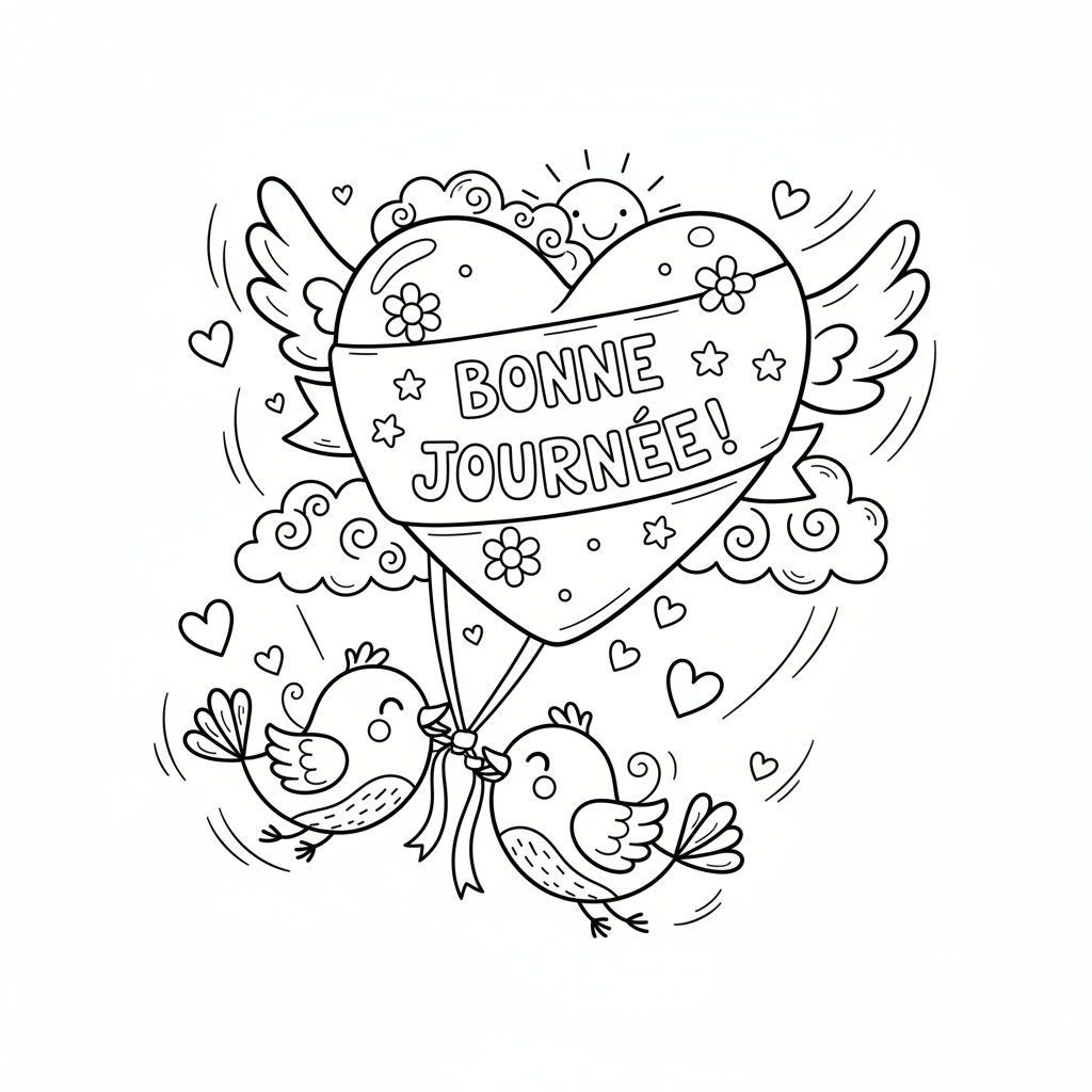 Coloriage coloriage carte de voeux 5