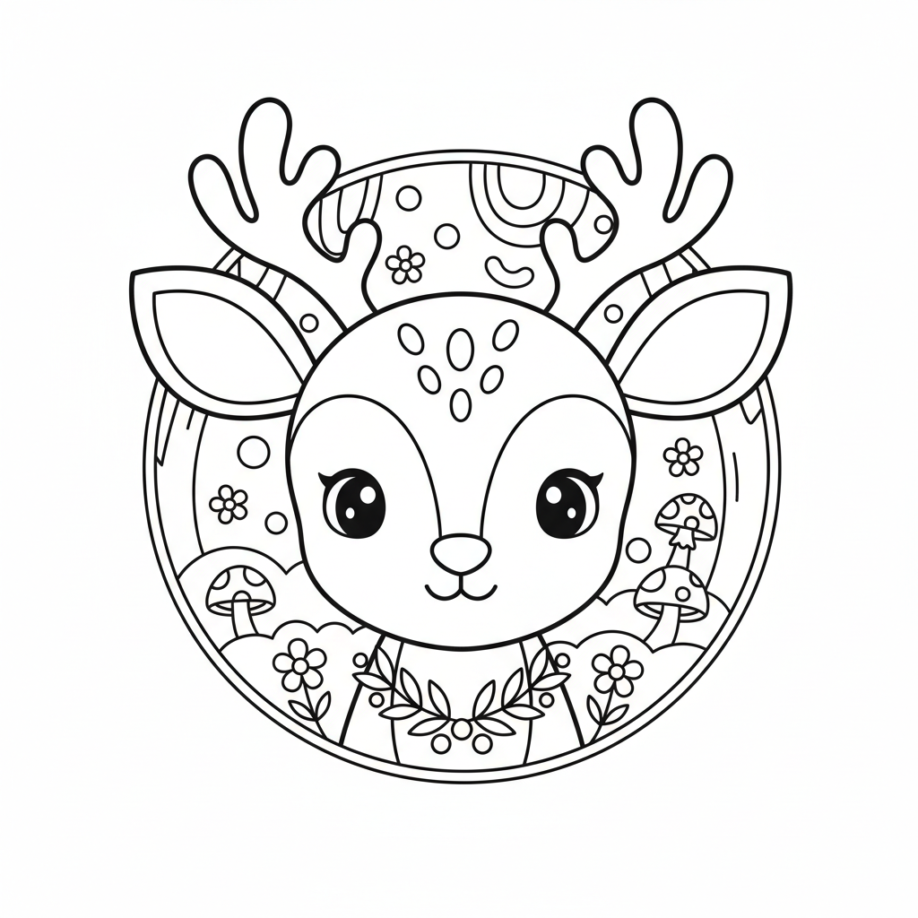 Coloriage coloriage cerf à imprimer 4