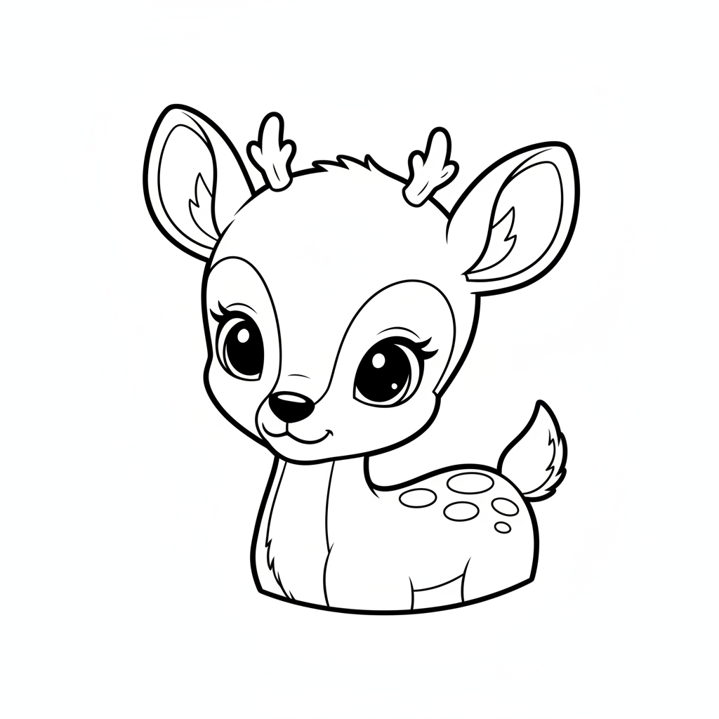 Coloriage coloriage cerfs 4