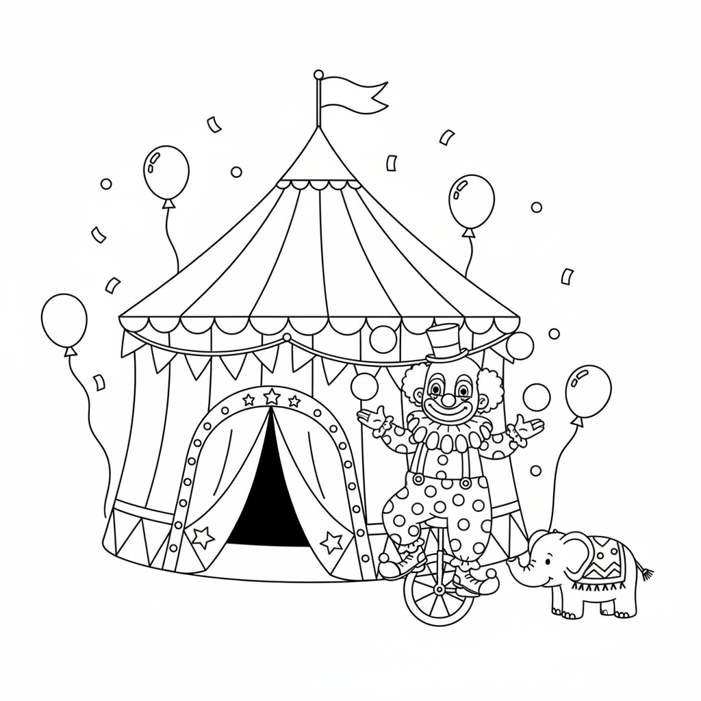 Coloriage coloriage chapiteau 2