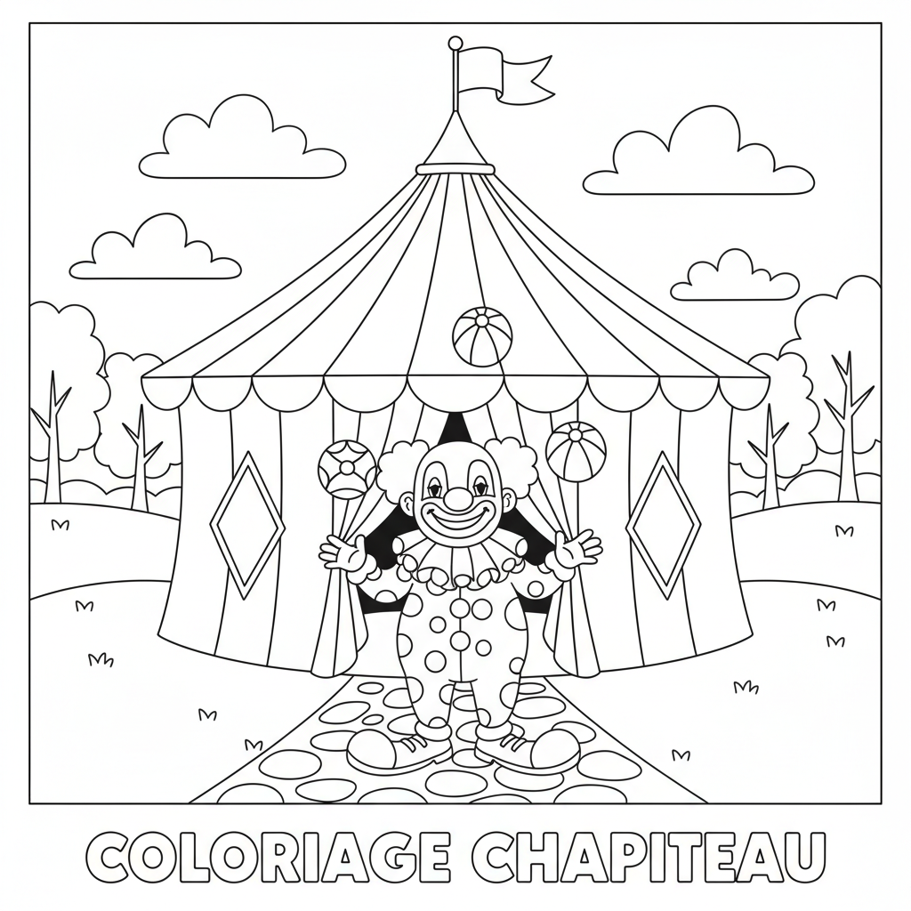 Coloriage coloriage chapiteau 3