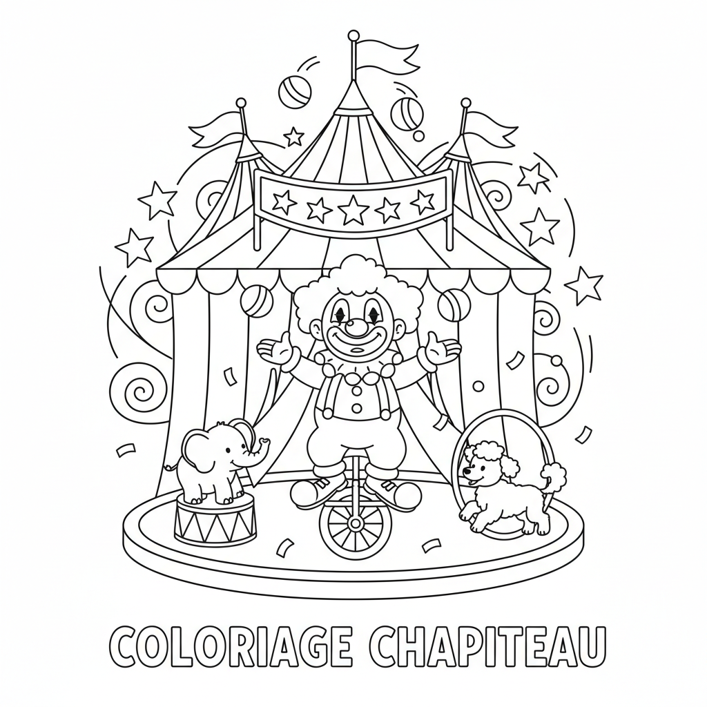 Coloriage coloriage chapiteau 5