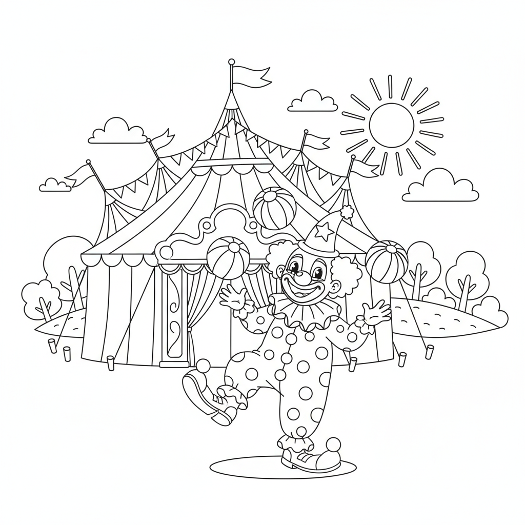 Coloriage coloriage chapiteau cirque 3
