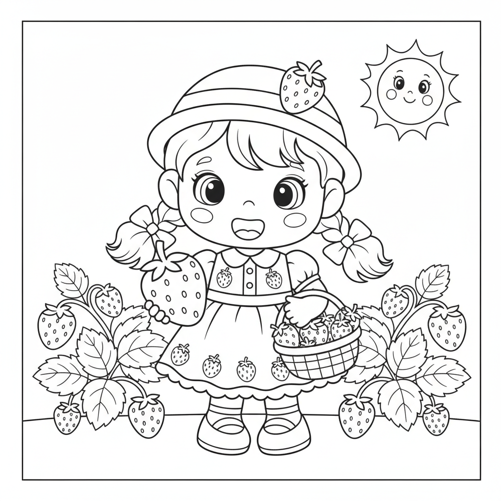 Coloriage coloriage charlotte au fraise