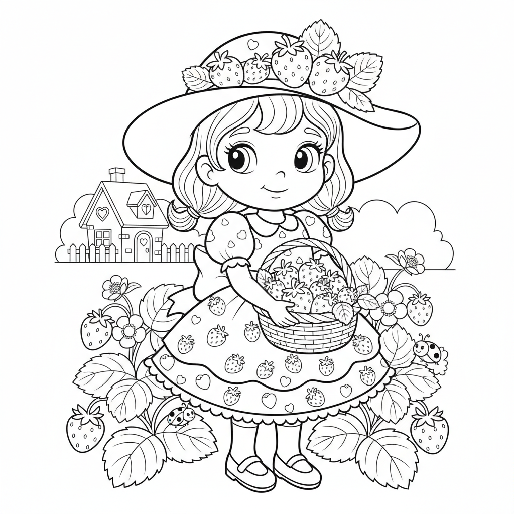 Coloriage coloriage charlotte au fraise 2