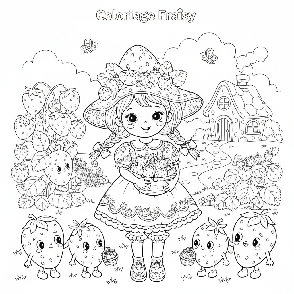 Coloriage coloriage charlotte aux fraises 2