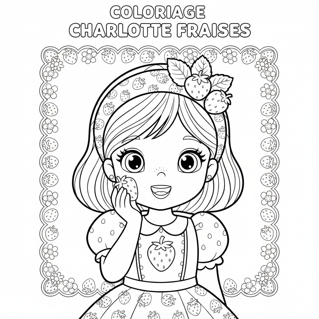 Coloriage coloriage charlotte aux fraises 4