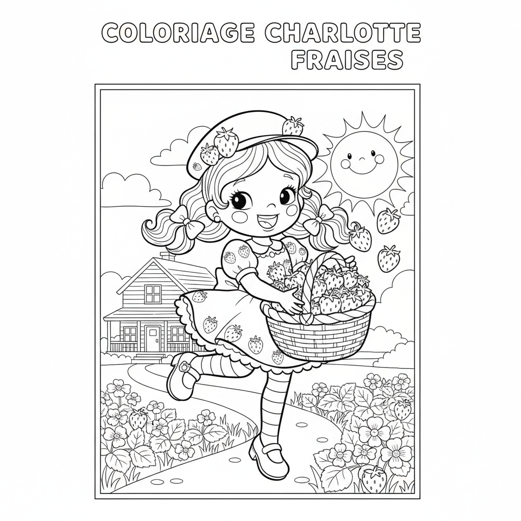 Coloriage coloriage charlotte aux fraises 5