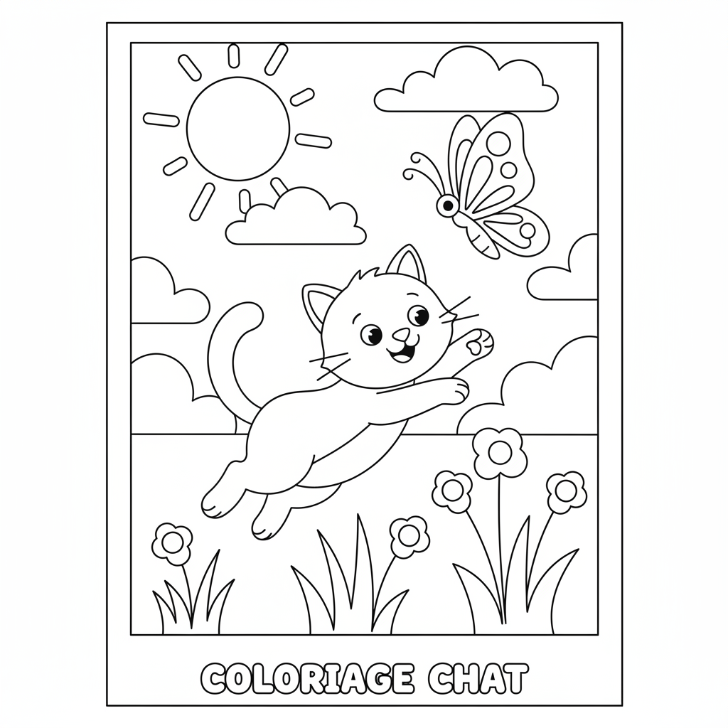 Coloriage coloriage chat à imprimer 5