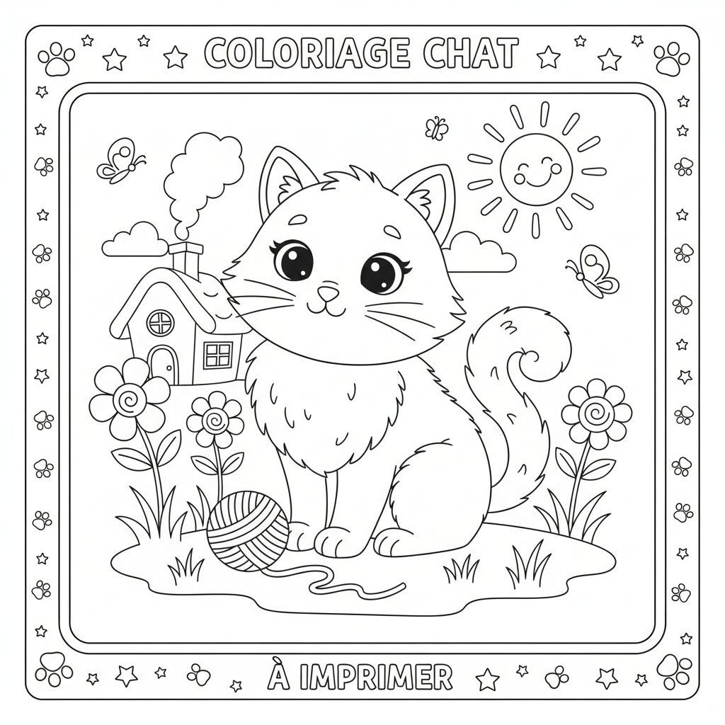 Coloriage coloriage chat a imprimer 2