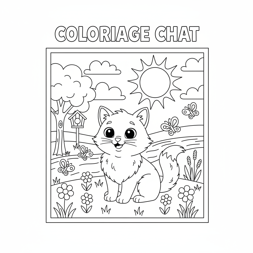 Coloriage coloriage chat a imprimer 3