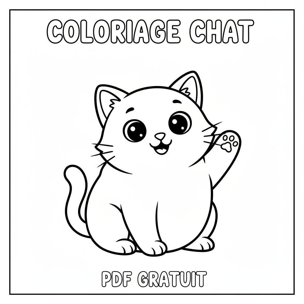 Coloriage coloriage chat à imprimer pdf gratuit