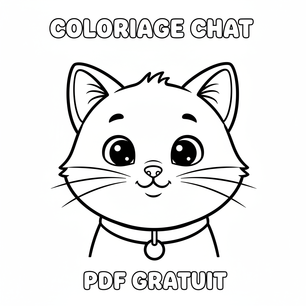 Coloriage coloriage chat à imprimer pdf gratuit 4