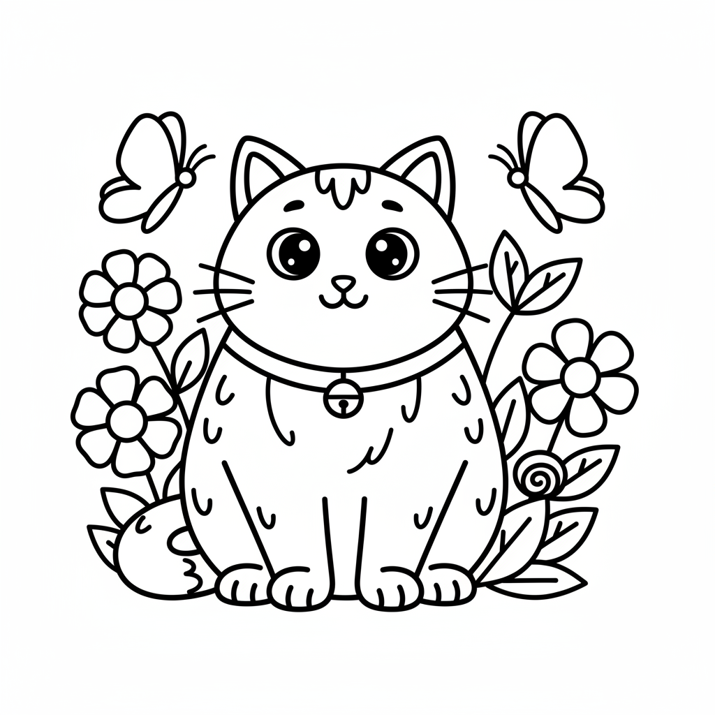 Coloriage Chat Adulte À Imprimer Gratuit pour se Détendre