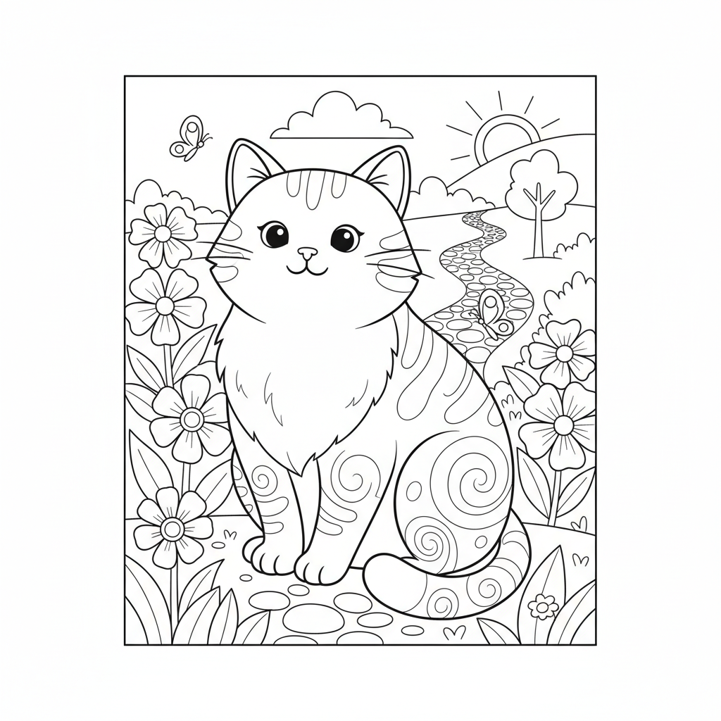 Coloriage coloriage chat adulte à imprimer 3